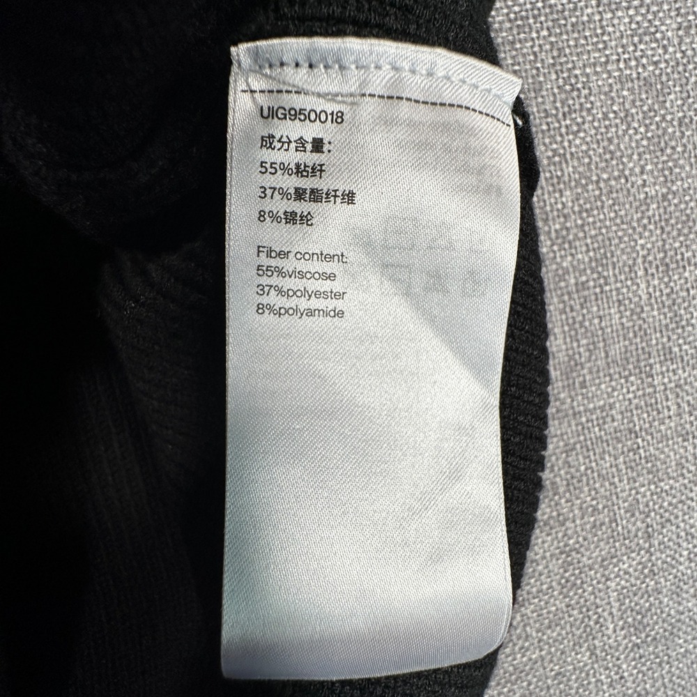 Urban Revivo Cardigan Women L Black Gold Button Ribbed Knit Collared Sweater NEW - Picture 9 of 10